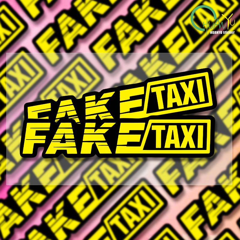 Motorcycle Gear Auto - Amarelo falso táxi logotipo pvc janela