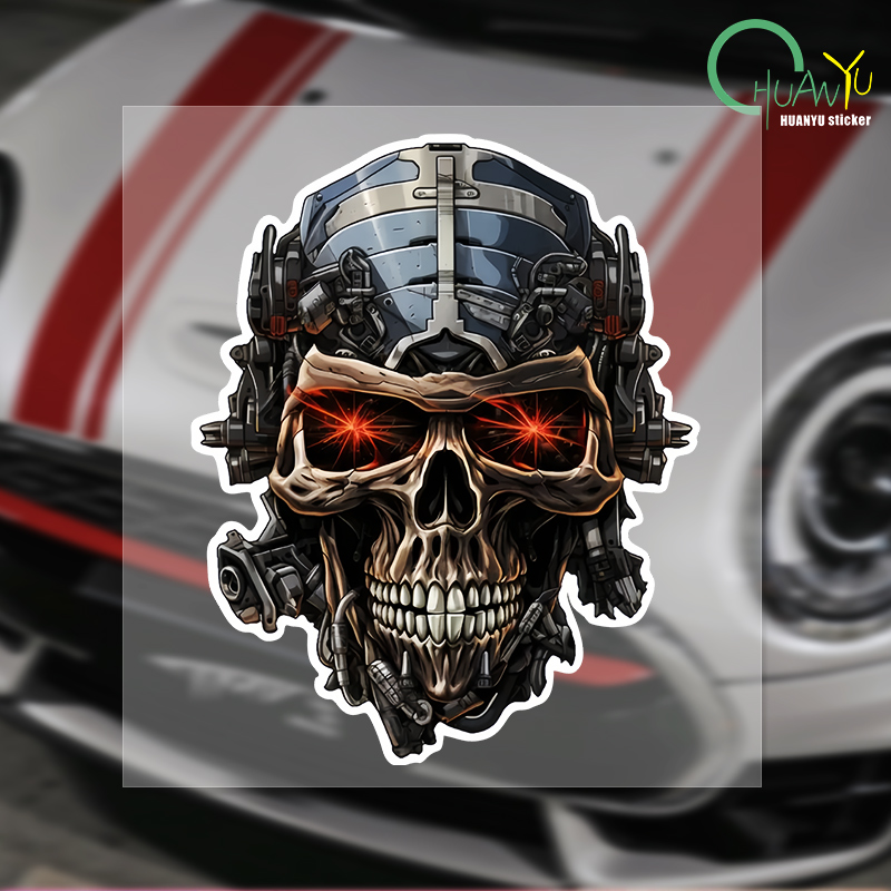 Motorcycle Gear Auto - Impermeável esqueleto cabeça carro adesivos, Auto